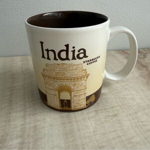Starbucks India Mug - Cream and Brown Design
